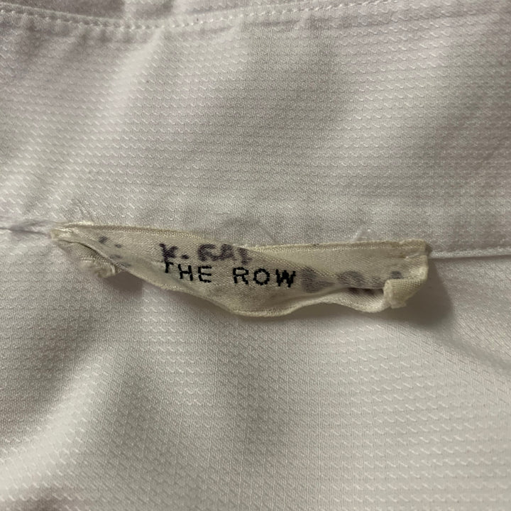 THE ROW Size 12 White Cotton Dress Shirt