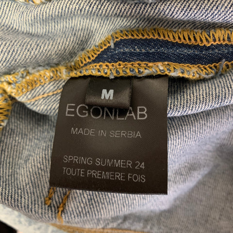 EGONLAB Size M Blue Cotton Wide-Leg Baggy Jeans