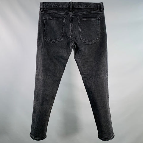OUTERKNOWN Size 34 Black Twill Cotton Blend Straight Five Pockets Jeans