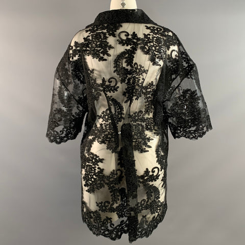KITH Size L Black Lace Short Sleeve Shirt