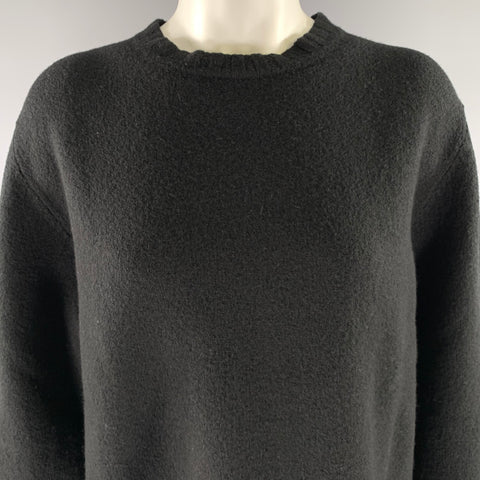 JIL SANDER Size M Black Wool Pull On Sweater