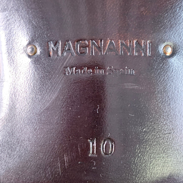 MAGNANNI Size 11 Black Leather Tassels Slip On Loafers