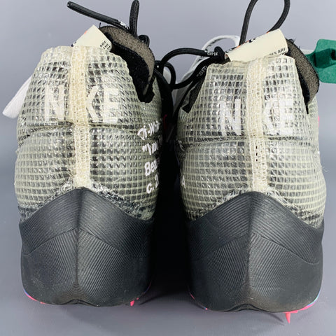OFF-WHITE Size 13.5 Vapor Street Black Pink Color Block Lace-Up Sneakers