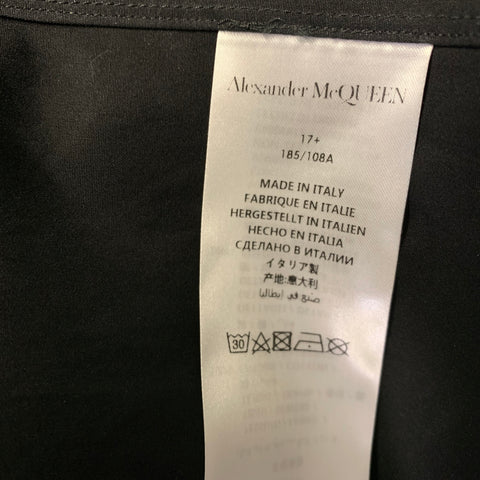 ALEXANDER MCQUEEN Size L Black Multi-Color Mixed Patterns Long Sleeve Shirt