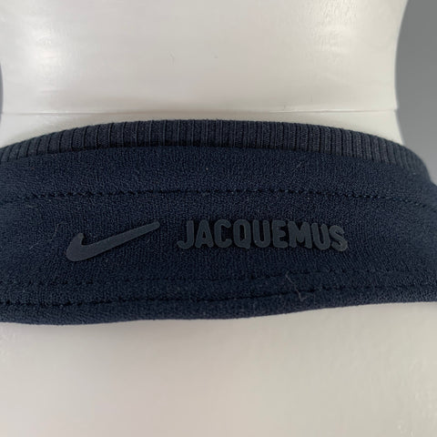Haut décontracté à col montant JACQUEMUS x NiKE, taille S, en mélange de nylon gris anthracite