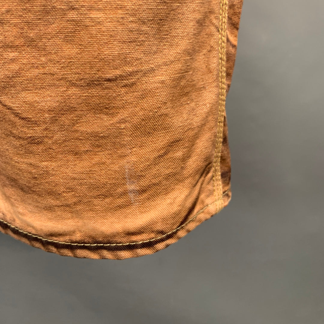 JUNYA WATANABE x CARHARTT 2023 Size S Brown Marble Print Cotton Worker Casual Pants