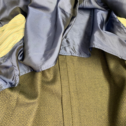 SARTORIO Size 44 Green Grey Woven Wool Notch Lapel Sport Coat
