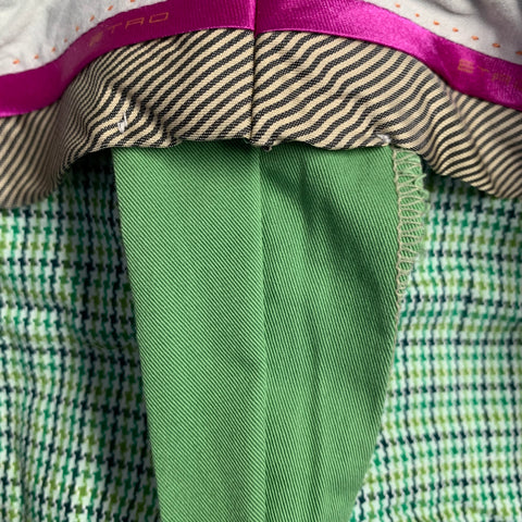 ETRO Size 30 Green Cotton Blend Zip Fly Dress Pants