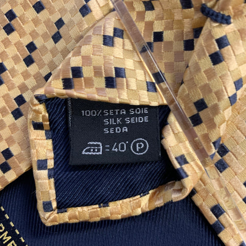 ERMENEGILDO ZEGNA Taille unique Cravate en soie jaune et noire