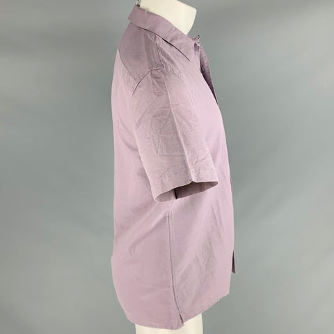 PAUL SMITH Size S Purple Linen Cotton Camp Short Sleeve Shirt