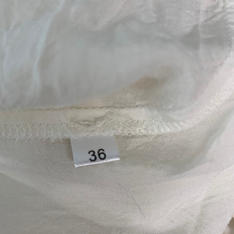 BAUM UND PFERDGARTEN Taille L Robe trapèze en mélange de polyester beige noir à pois