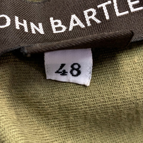 JOHN BARTLETT Size 38 Green Olive Cotton Crew Neck T-shirt