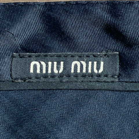 MIU MIU Size 40 Khaki Corduroy Cotton Blend Notch Lapel Suit