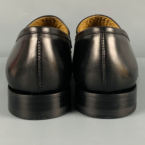BARNEY'S NEW YORK Size 8.5 Black Leather Slip On Loafers