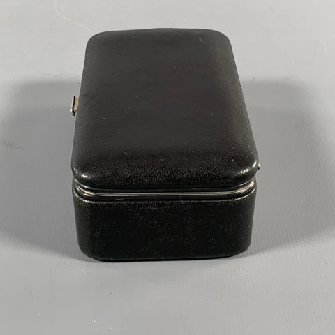 F.HAMMANN Black Silver Leather Jewelry Case Bags & Leather Goods