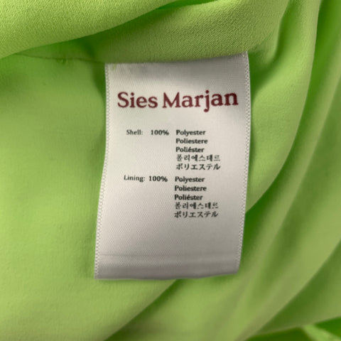 SIES MARJAN Size 4 Neon Green Sequin Polyester Cocktail Dress