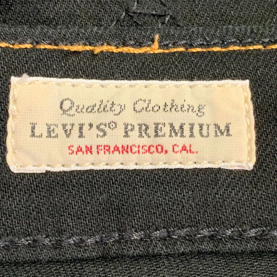 LEVI STRAUSS Size 32 Black Twill Cotton Blend Straight Zip Fly Jeans