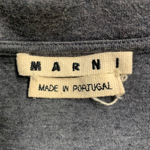 MARNI Size S Grey Cotton Nylon Short Sleeve T-shirt