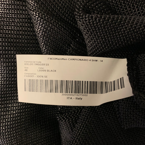 TOM FORD Size S Black Knitted Silk V-Neck Pullover