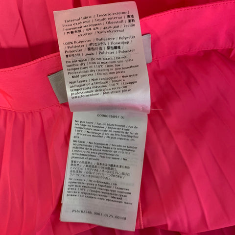 VALENTINO Size XS Pink Polyester Pleated Asymmetrical Skirt
