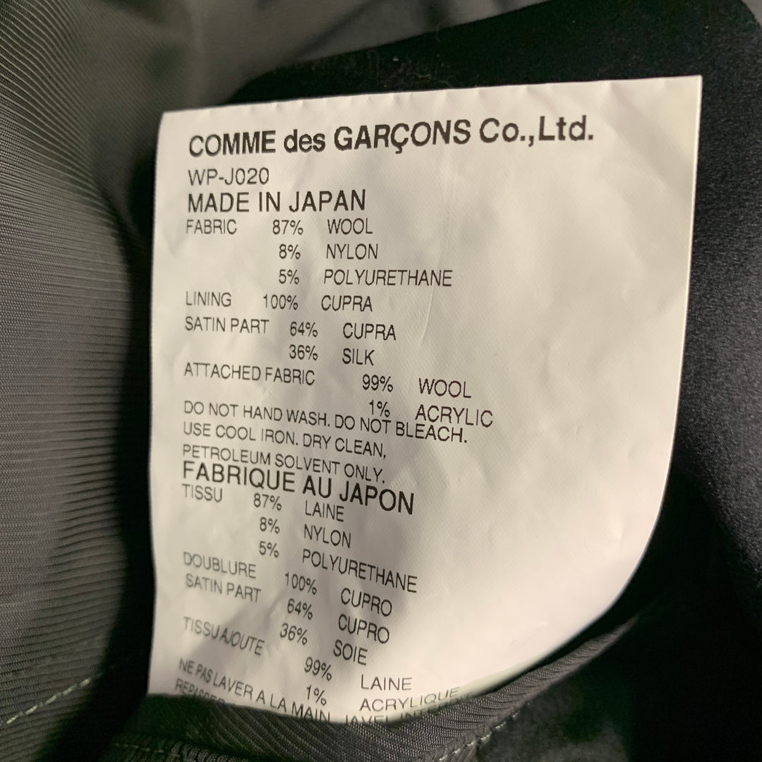 JUNYA WATANABE Size M Grey Black Houndstooth Wool Blend Slim Fit Sport Coat