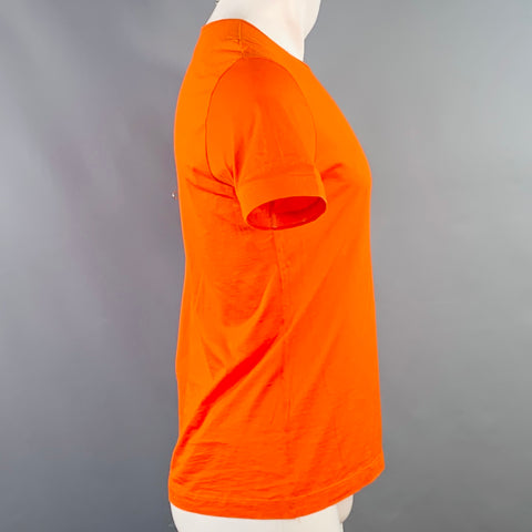 JIL SANDER Size S Orange Rust Jersey Cotton Scoop Neck T-shirt