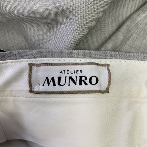 ATELIER MUNRO Size 32  Light Grey Wool Slim Fit Dress Pants