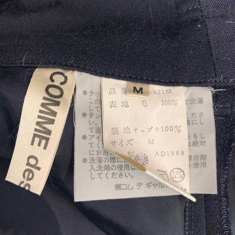 COMME des GARCONS 1988 Size M Navy Wool Drop Crotch Wide Leg Dress Pants