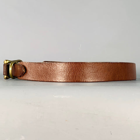 BILLS KHAKIS Size 32 Brown Gold Leather Belt