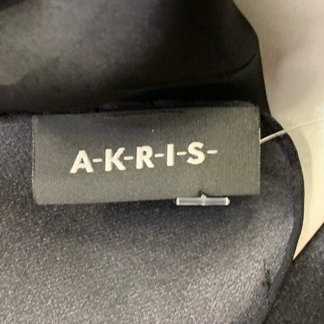 AKRIS Black White Silk Oversized Scarf Shawl