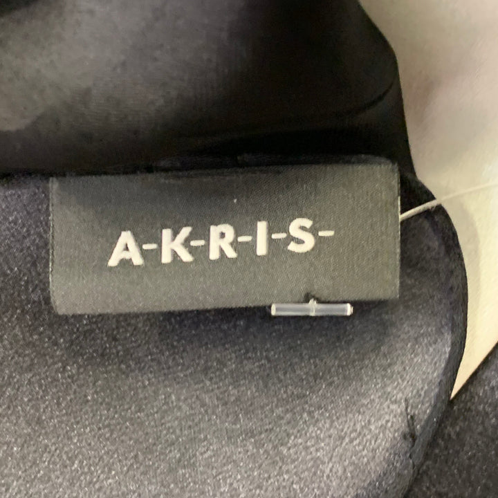 AKRIS Black White Silk Oversized Scarf Shawl