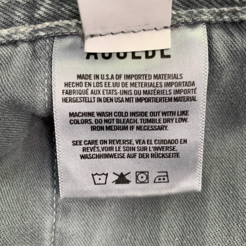 AGOLDE Size 34 Rex Grey Cotton Denim Cargo Shorts