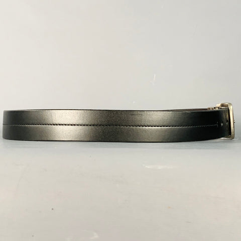 BILL ADLER DESIGN Size 34 Black Brown Silver Reversible Leather Belt