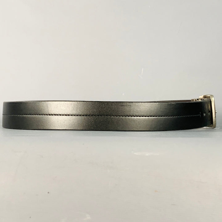 BILL ADLER DESIGN Size 34 Black Brown Silver Reversible Leather Belt
