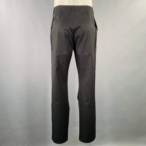 LOUIS VUITTON Size 32 Black Cargo Pockets Casual Pants