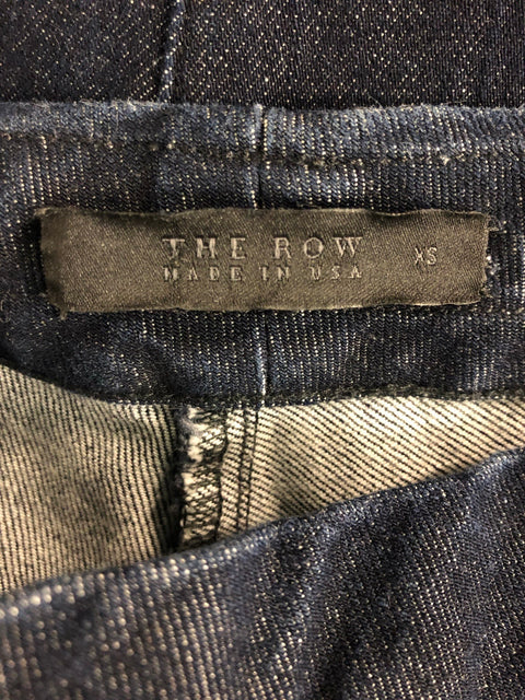 THE ROW Size M Navy Cotton &  Elastane Casual Leggns Pants