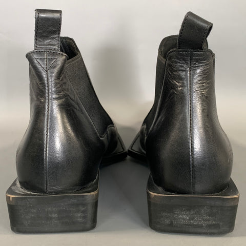 JOHN FLUEVOG Size 9.5 Black Leather Pointed Toe Boots