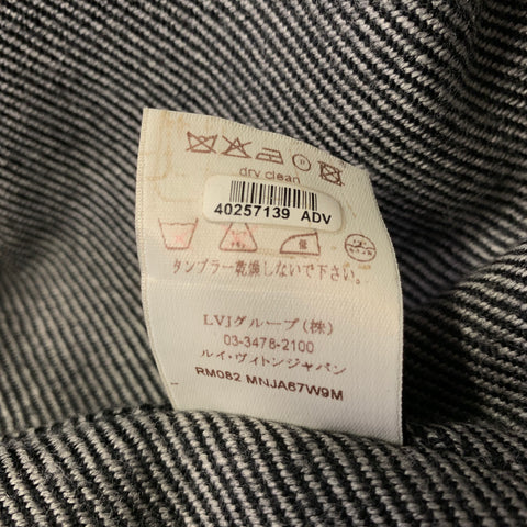 LOUIS VUITTON Size 44 Grey RM082 MNJA87W9M Wool &  Alpaca Notch Lapel Jacket