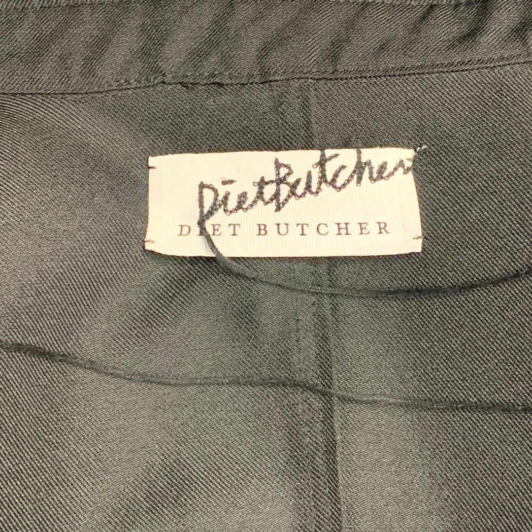 DIET BUTCHER Size L Black Twill Polyester Utility Jacket