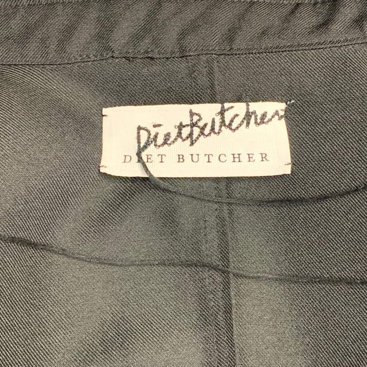 DIET BUTCHER Size L Black Twill Polyester Utility Jacket