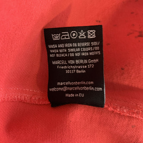 MARCELL VON BERLIN Chest Size M Size M Red Black Distressed Cotton Denim Jacket