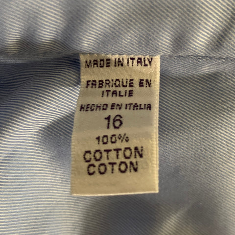 RALPH LAUREN Size L Blue Cotton Cutaway Long Sleeve Shirt