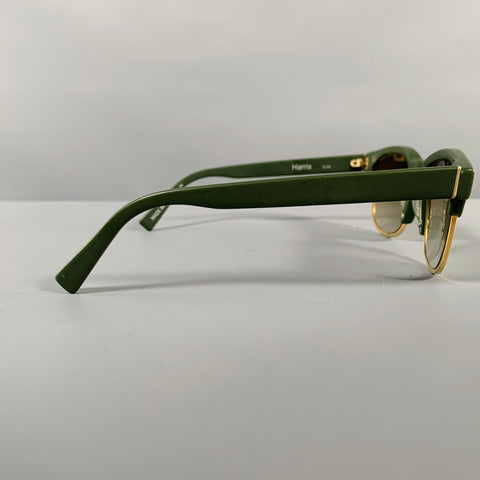 SHAUNS SHADES -Harris- Green Yellow Metal Sunglasses