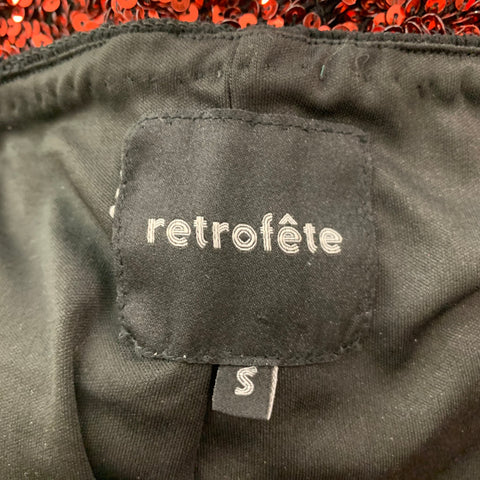 RETROFETE Short Orange Pailleté Taille S