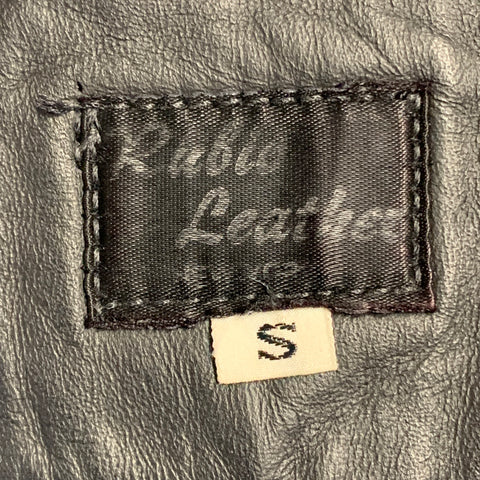 RUBIO LEATHER Vintage Size S Black Leather Overalls