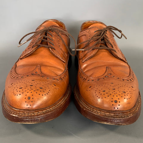 ALDEN Size 7 Brown Brogues Leather Blucher Loafers