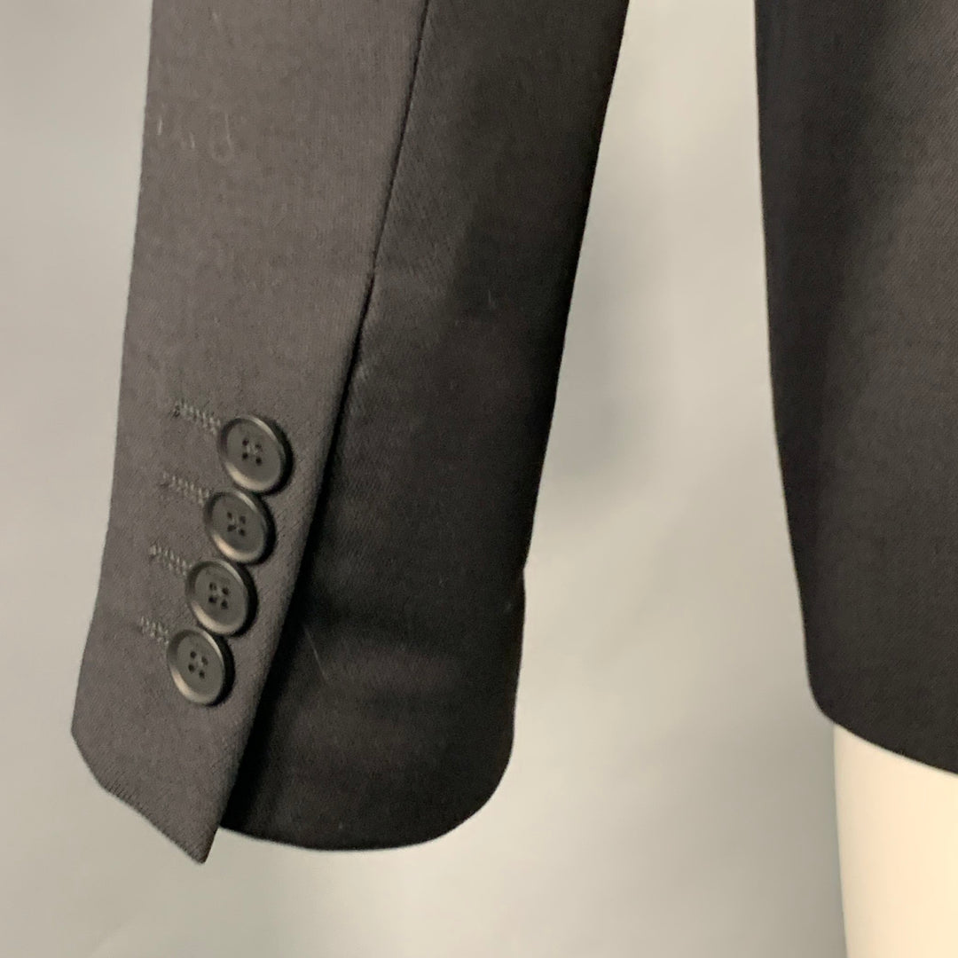 PAUL SMITH Size 36 Regular Black Wool Notch Lapel Sport Coat