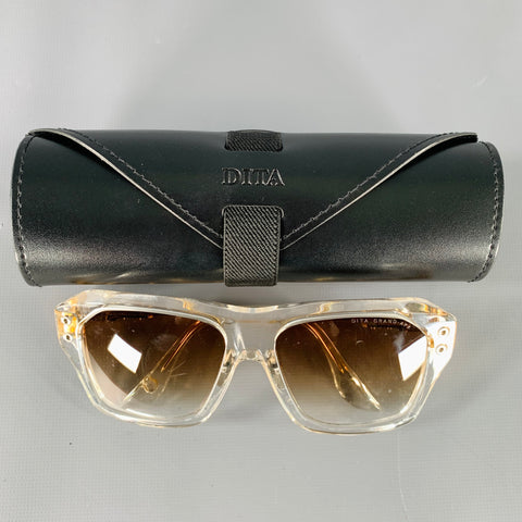 DITA Grand APX Gold Clear Acetate Metal Sunglasses & Eyewear
