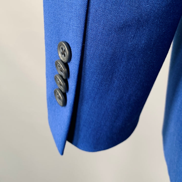 JOSEPH ABBOUD Size 40 Blue Wool Blend Single Breasted Suit