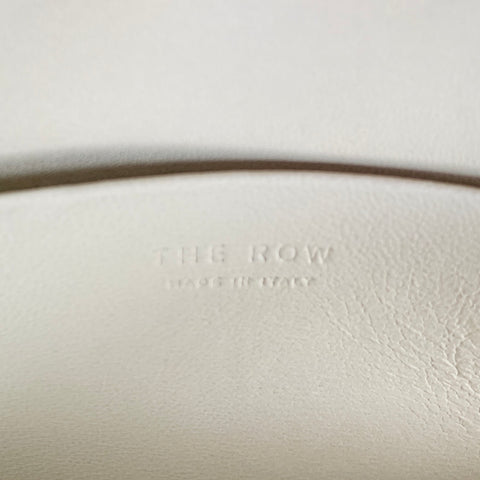 THE ROW Dalia Ivory Leather Zip Baguette Handbag
